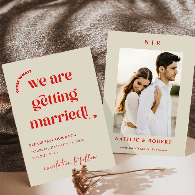 Invitation Coloré Rétro Thème Enregistrer La Date (Créateur téléchargé)