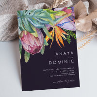 Coloré Tropical Floral Décontracté | Mariage viole