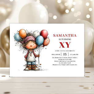 Invitation colorée d'anniversaire pour un garçon f