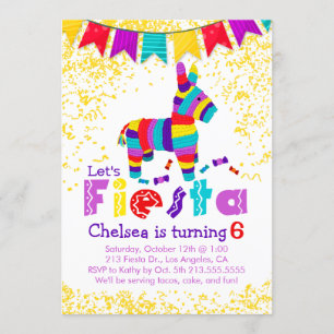 Invitation colorée de fête d'anniversaire de