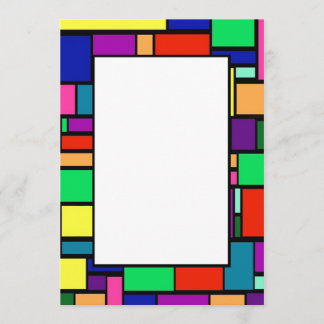 Invitation colorée de la frontière 1 de carrés