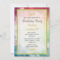 Colorée épaisse peinture Abstraite fête d'annivers