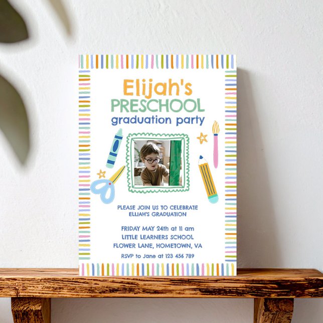 Invitation colorée pour la fête de fin d'études pr (Créateur téléchargé)