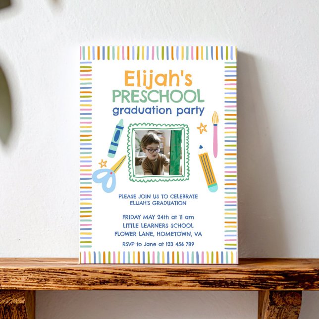Invitation colorée pour la fête de fin d'études pr (Créateur téléchargé)