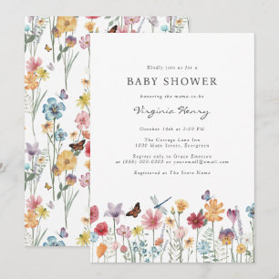 Invitation colorée pour une baby shower
