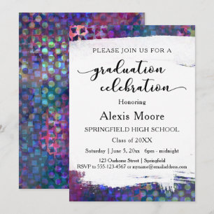 Invitation Colorée, Unique Graduation Party