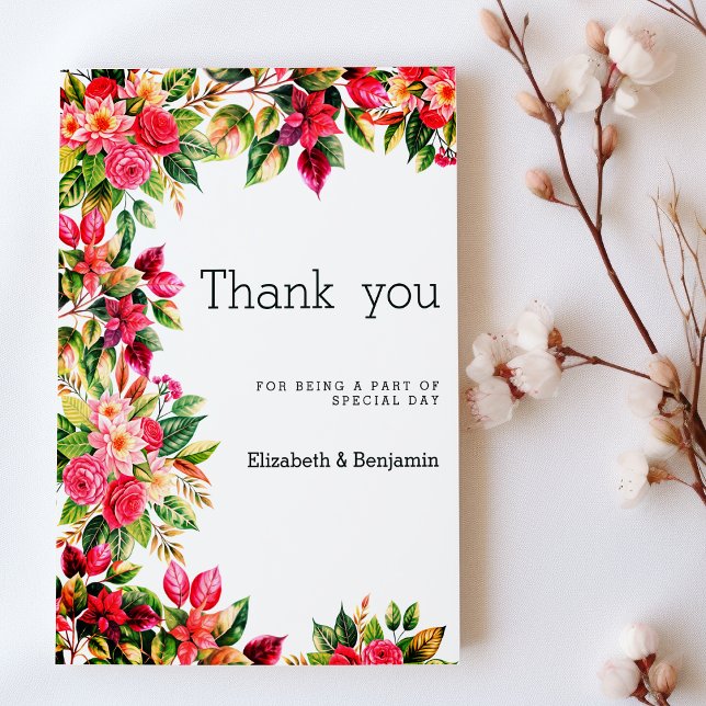 Invitation Colorful beautiful country floral Thank You  (Colorful beautiful country floral Thank You)