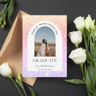 Invitation Colorful Glitter Sparkles Photo Arch