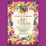 Invitation Colorful Joli Rose 100e anniversaire<br><div class="desc">Colorful Joli Rose 100e anniversaire Invitation. Il Est Facile De Changer L'Exemple De Texte En Vous Propre En Cliquant Sur Personnaliser. Cliquez Sur Personnaliser/Modifier Avec L'Outil De Création Pour Modifier Le Type De Police, La Couleur De Police, La Taille De Police, Ou Pour Ajouter/Supprimer/Modifier Le Texte Ou Les Éléments De...</div>