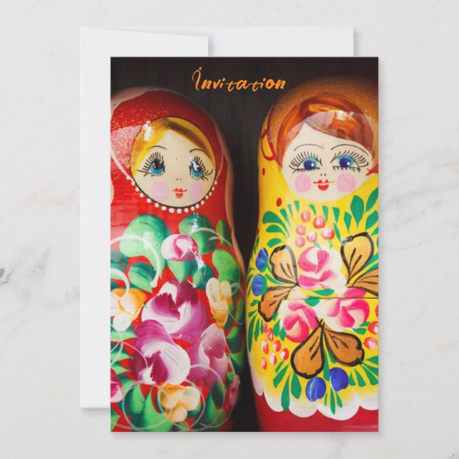Invitation Colorful Matryoshka Dolls (Devant)