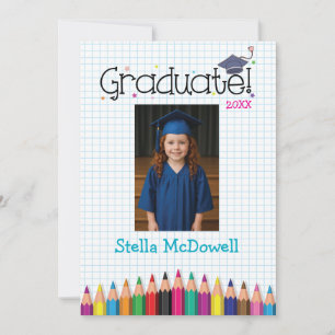 Invitation Colorful Tiny Grad Graduation
