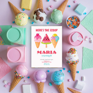 Invitation Colorful Voici le scoop Anniversaire