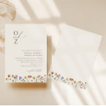Invitation Colorful Wildflower | Beige Monogram Wedding<br><div class="desc">This colorful wildflower | beige monogram wedding invitation is perfect for your simple, whimsical boho rainbow summer wedding. The bright, enchanted pink, yellow, orange, and gold color florals give this product the feel of a minimalist elegant vintage hippie spring garden. The modern design is artsy and delicate, portraying a classic...</div>
