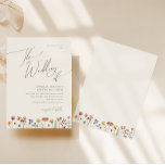 Invitation Colorful Wildflower | Beige The Wedding Of<br><div class="desc">This colorful wildflower | beige the wedding of invitation is perfect for your simple, whimsical boho rainbow summer wedding. The bright, enchanted pink, yellow, orange, and gold color florals give this product the feel of a minimalist elegant vintage hippie spring garden. The modern design is artsy and delicate, portraying a...</div>