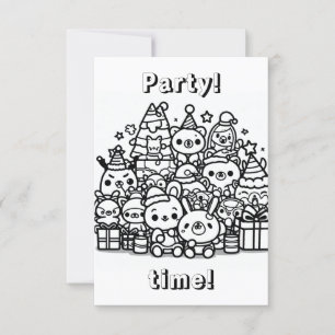 Invitation Colorie-moi, plaisir et jeux