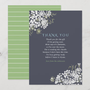Invitation Coloris tendance Remerciements Baby Shower Baby's