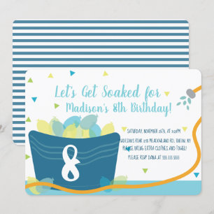Invitation Combat de Ballons d'Eau Anniversaire