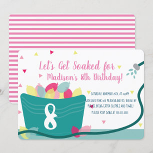 Invitation Combat de ballons d'eau pour l'anniversaire des fi