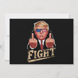 Invitation Combat de Trump Élection USA Rétro Vintage