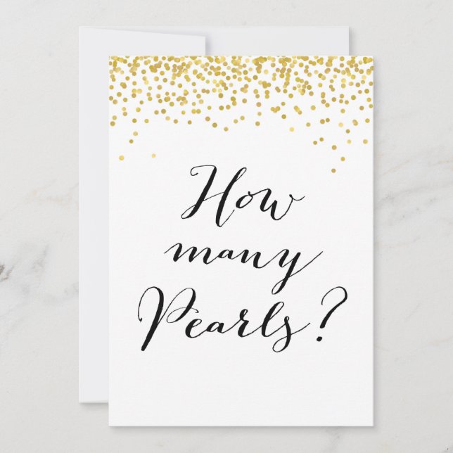 Invitation Combien de perles sont dans le panneau Jar 5x7" (Devant)