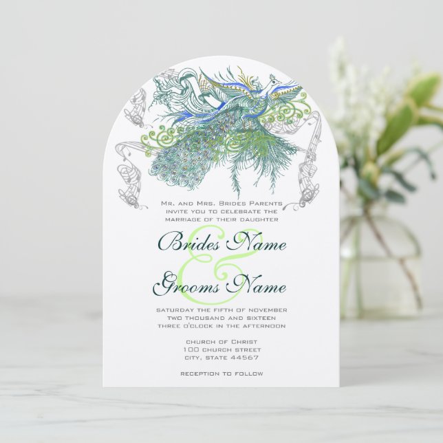 Invitation Comédie Musicale Gatsby Paon Oiseaux Amoureux Vint (Debout devant)