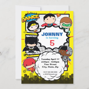 Invitation Comics DC   Justice League - Anniversaire de Chibi