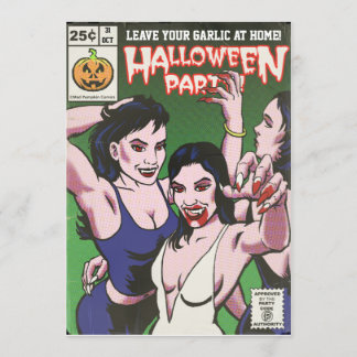 Invitation comique de partie de Halloween