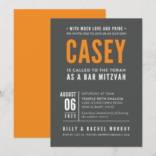 Invitation COMMANDE D'IMPRESSION pour Rachel - Bar Mitzvah de