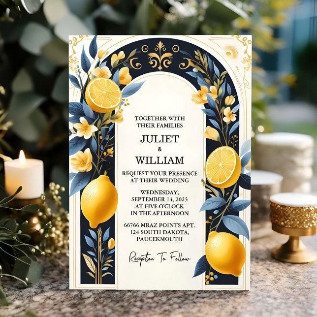 Invitation Comme Arch Food Fun Fruit Lime Citron Mariage (Créateur téléchargé)