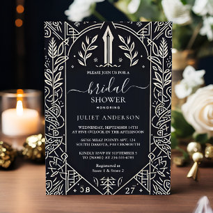 Invitation Comme Celtic Nordic Fun Fête des mariées médiévale