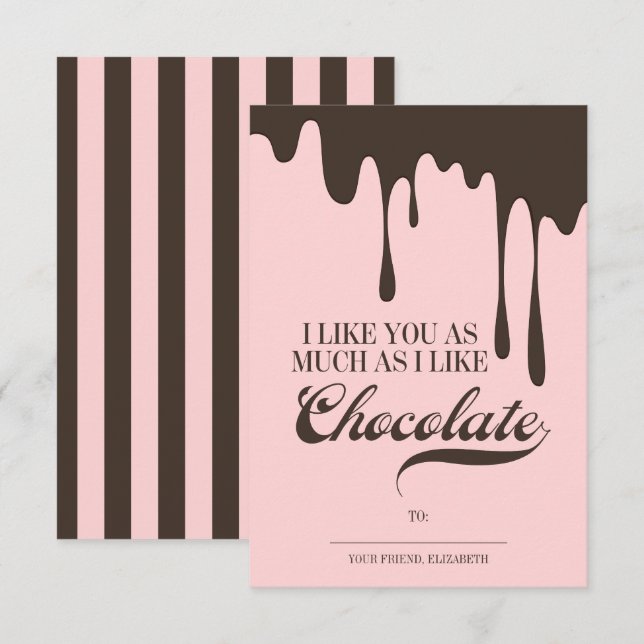 Invitation Comme vous et les enfants au chocolat pour la Sain (Devant / Derrière)