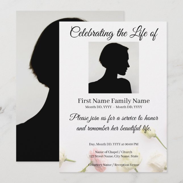 Invitation commémorative aux Roses (Devant / Derrière)