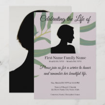 Invitation commémorative Eucalyptus