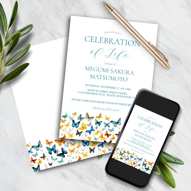 Invitation commémorative papillon (Créateur téléchargé)