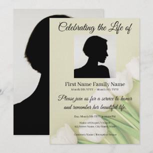 Invitation commémorative Tulipe Blanche
