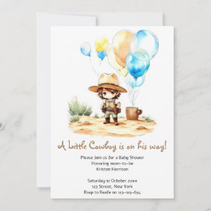 Invitation Comment faire la joie : Baby shower sauvage de Cow