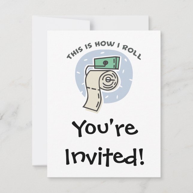 Invitation Comment je roule (papier toilette) (Devant)
