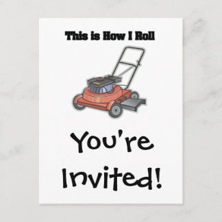 Invitation Comment je roule (tondeuse de pelouse)
