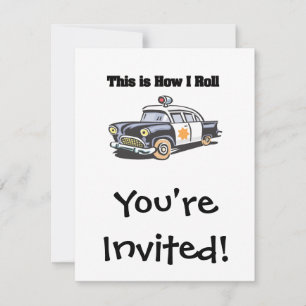 Invitation Comment je roule (voiture de police)