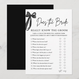 Invitation Comment la mariée connaît-elle vraiment le jeu du