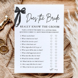 Invitation Comment la mariée connaît-elle vraiment le jeu du