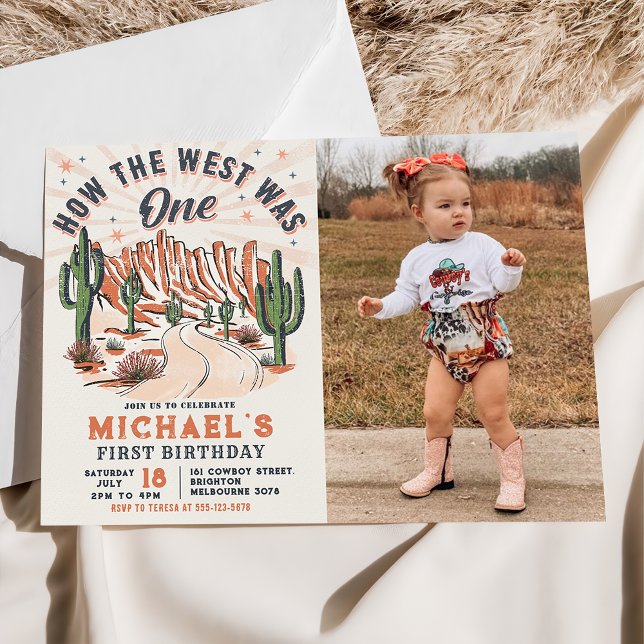 Invitation Comment L'Occident Était Un Cowboy Occidental Phot (Créateur téléchargé)