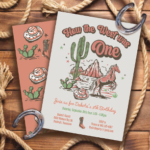 Invitation Comment l'Ouest était un anniversaire de cowboy