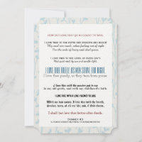 Comment t'aime-je ? Typographie Poésie Mariage