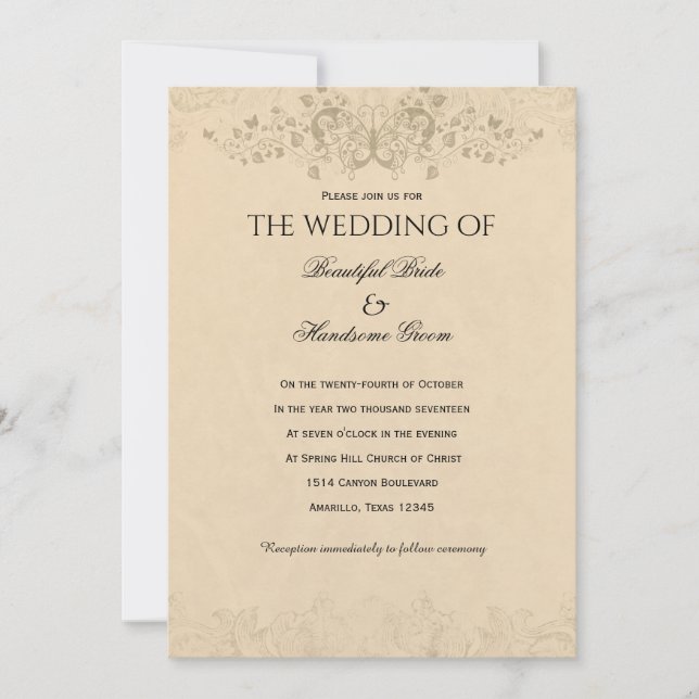 Invitation Comment t'aime-t-on ? Mariage de poème d'amour vin (Devant)