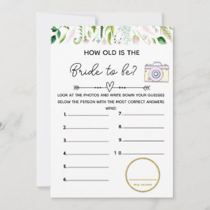 Invitation comment vieux jeu de baby shower nuptiale