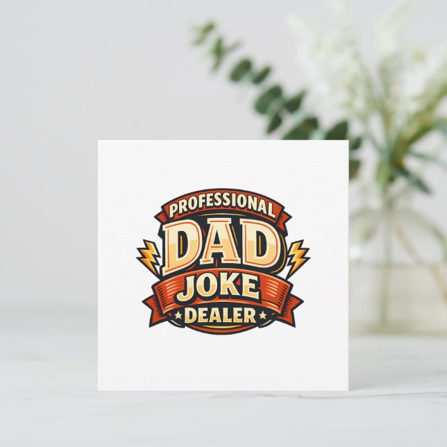 Invitation Commerçant de blagues de papa professionnel Drôle  (Debout devant)