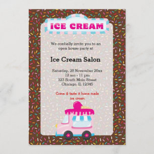 Invitation Commerce de crème glacée