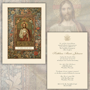 Invitation Communion catholique Jésus garçon ou fille