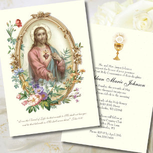 Invitation Communion catholique Sacré-Coeur Jésus